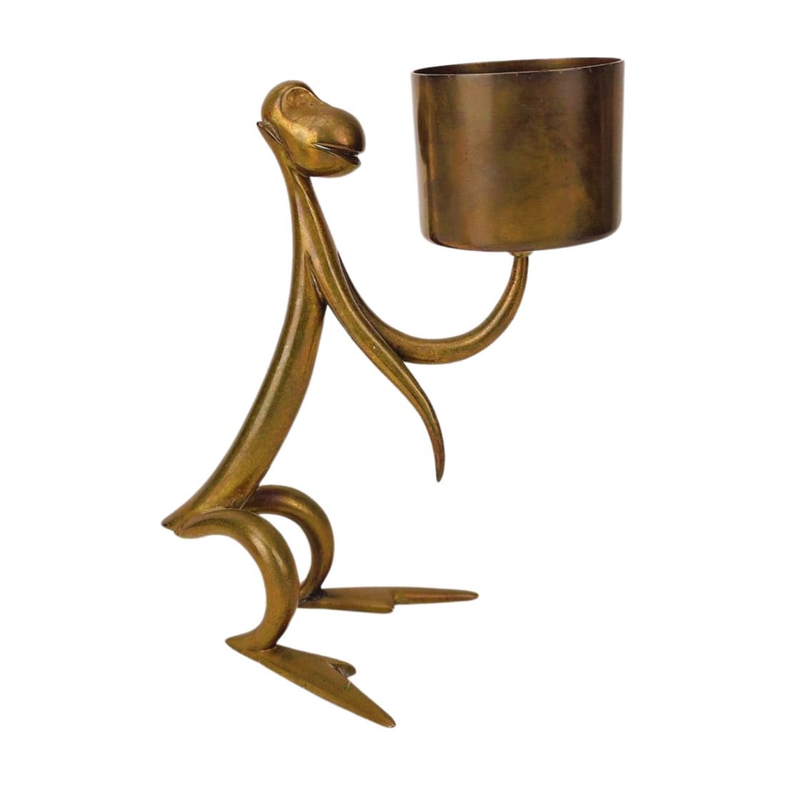 Hagenauer signed Heavy Bronze Monkey Cigarette Holder Art Deco Sculpture (1 of 5)