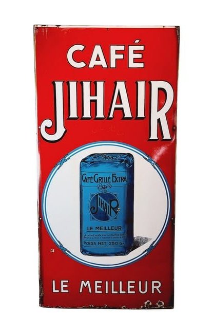 Large 6ft French Coffee Cafe Jihar Metal Advertising Sign (1 of 5)