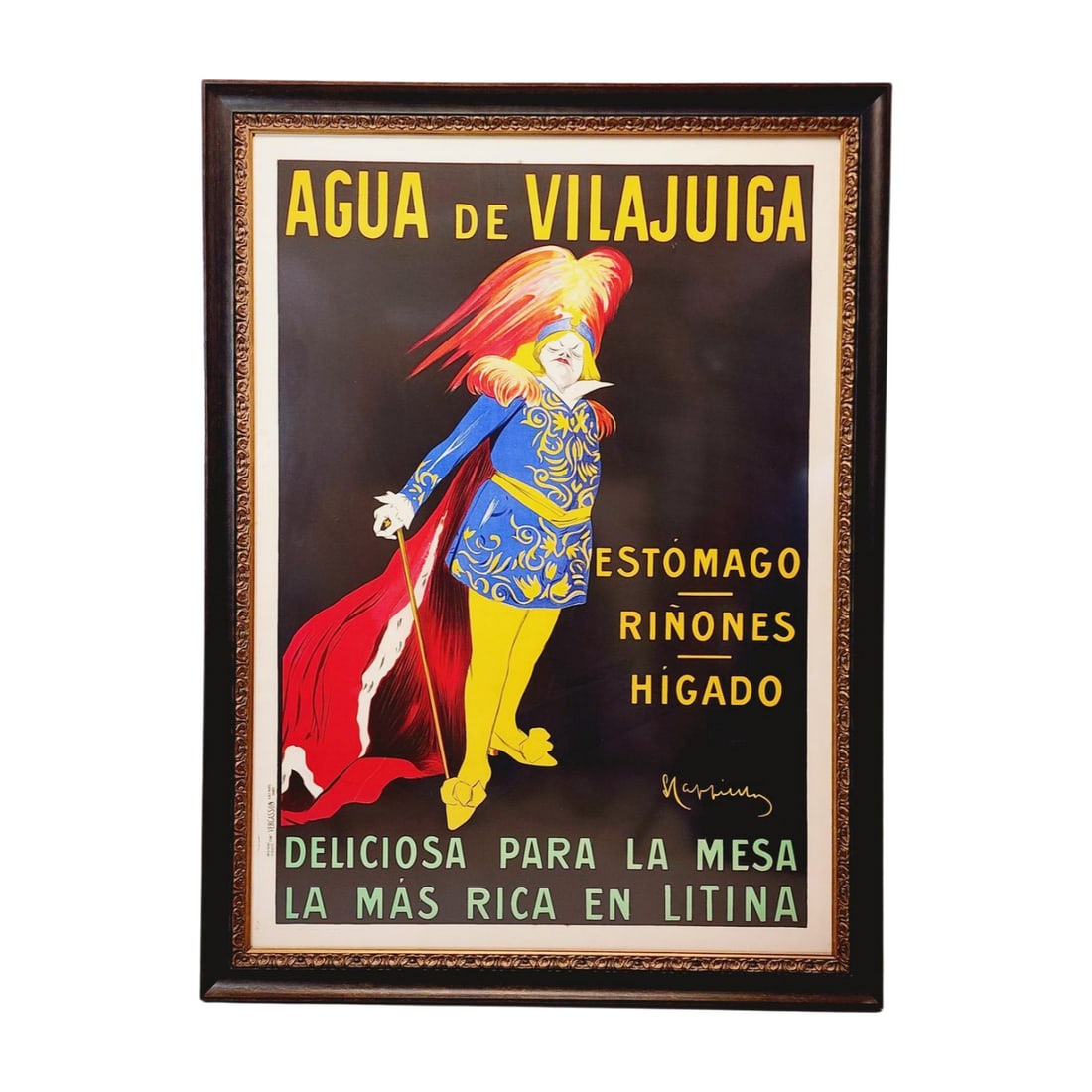 Agua De Vilajuiga Cappiello Advertising Poster Original 1912 Framed (1 of 6)