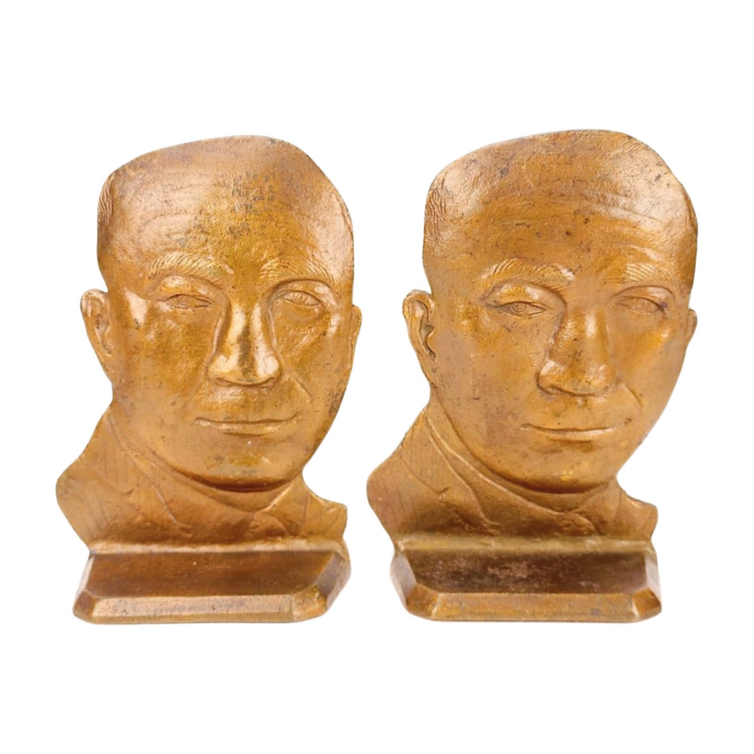 Vintage Bronze Eisenhower Bust Bookends (1 of 5)