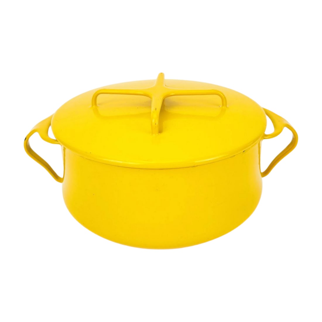 Vintage Mid Century Dansk Danish Modern Yellow Enamel Stock Pot (1 of 5)