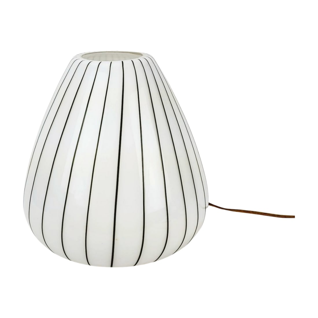 Mid Century Italian Art Glass Murano Stripe Table Lamp (1 of 5)