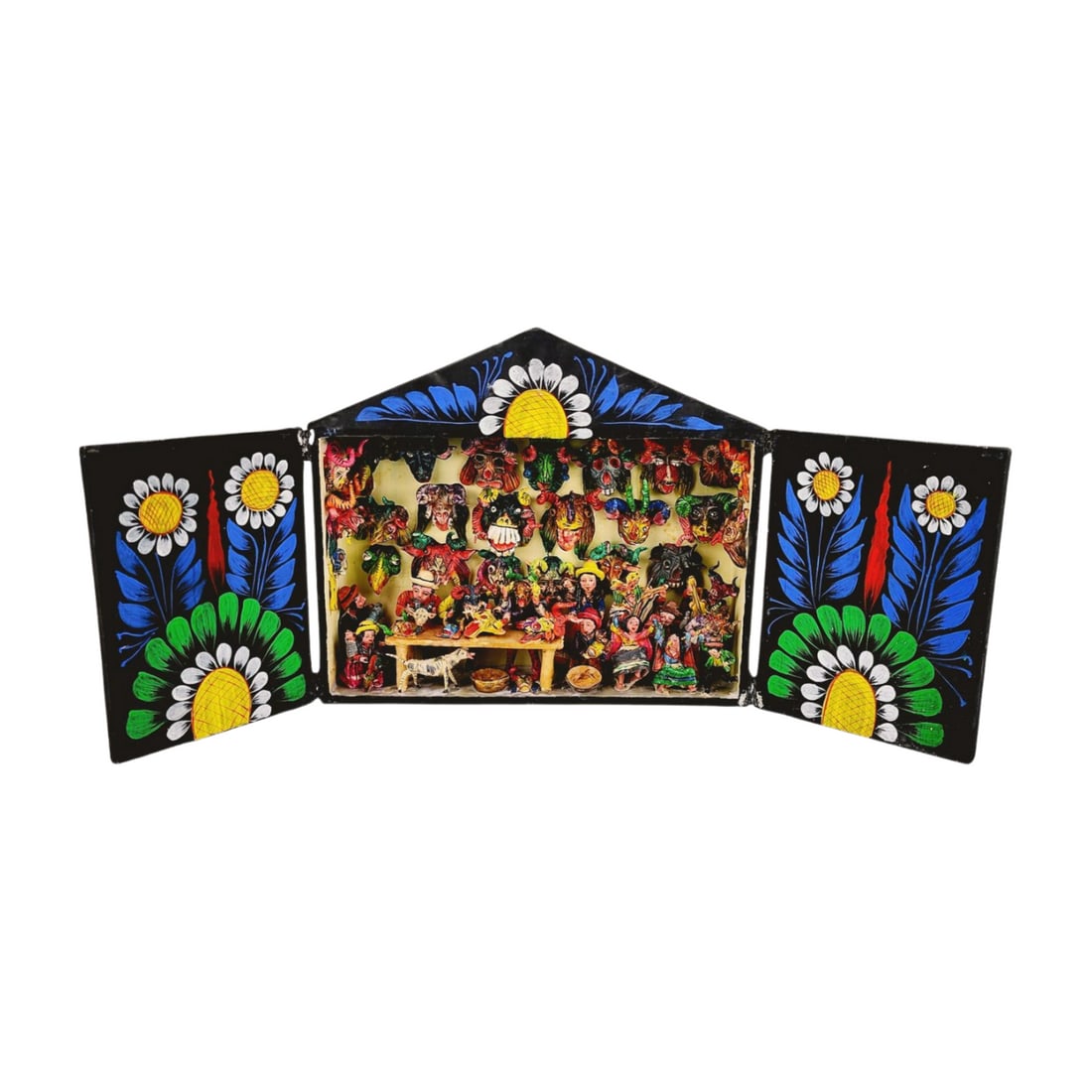 Vintage Peruvian Folk Art Retablo Day of the Dead Mask Shop (1 of 5)