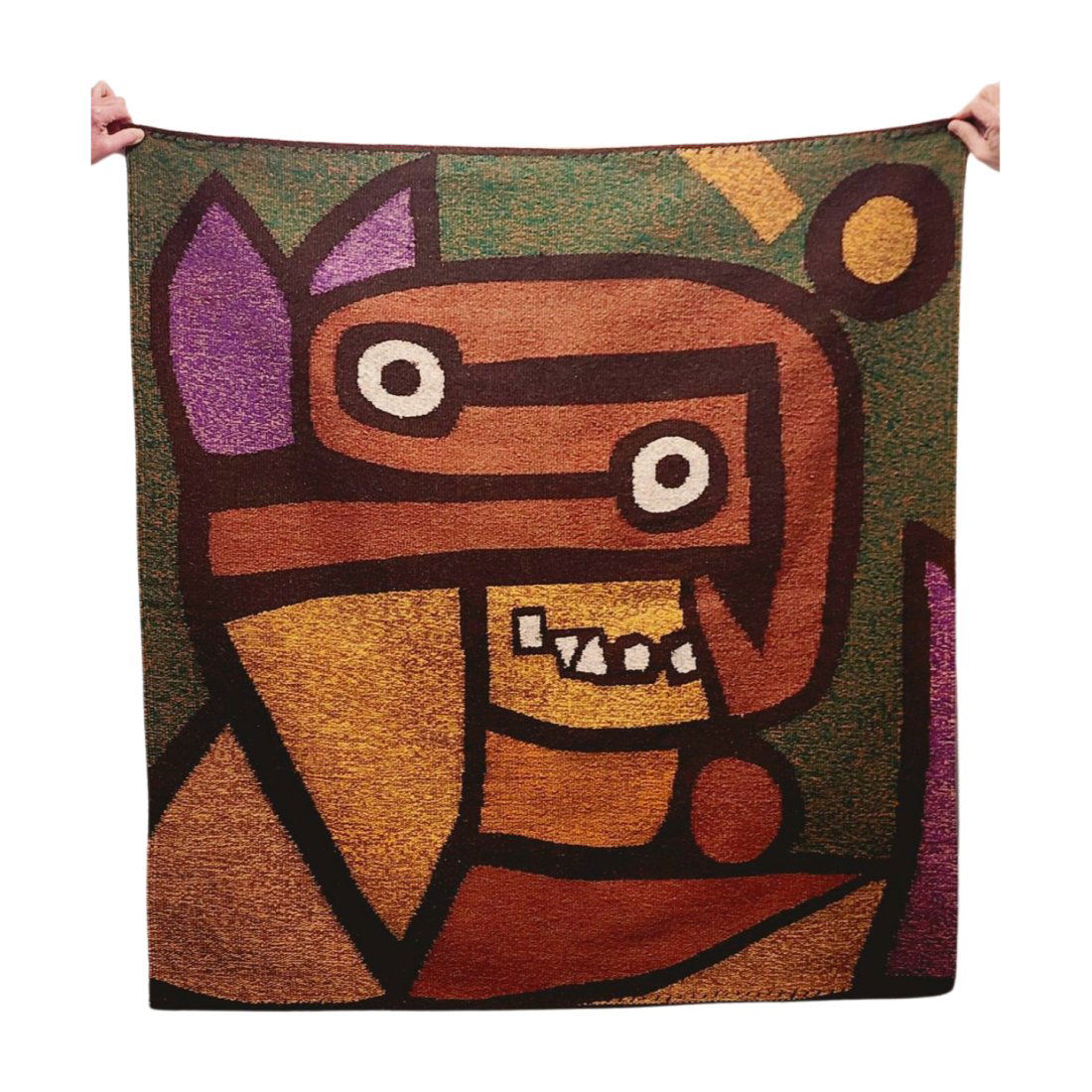 After Paul Klee "Mask" 1960's Wool Wall Tapestry (1 of 5)