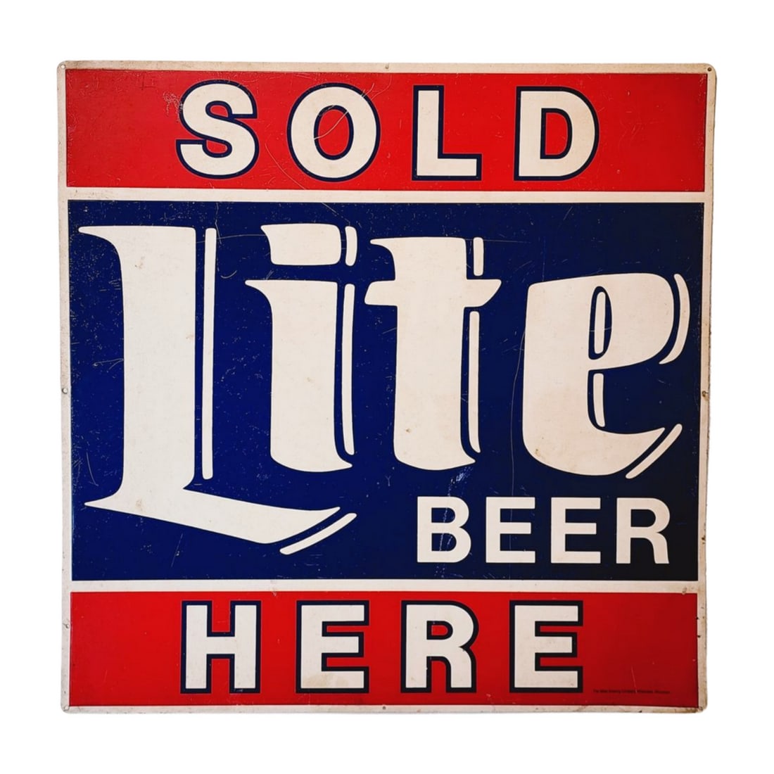 Miller Lite SOLD HERE Beer Advertising Tin Metal Sign (1 of 5)