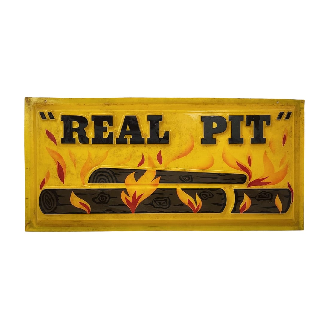 Vintage Real Pit BBQ Plastic Blow Mold Sign (1 of 5)