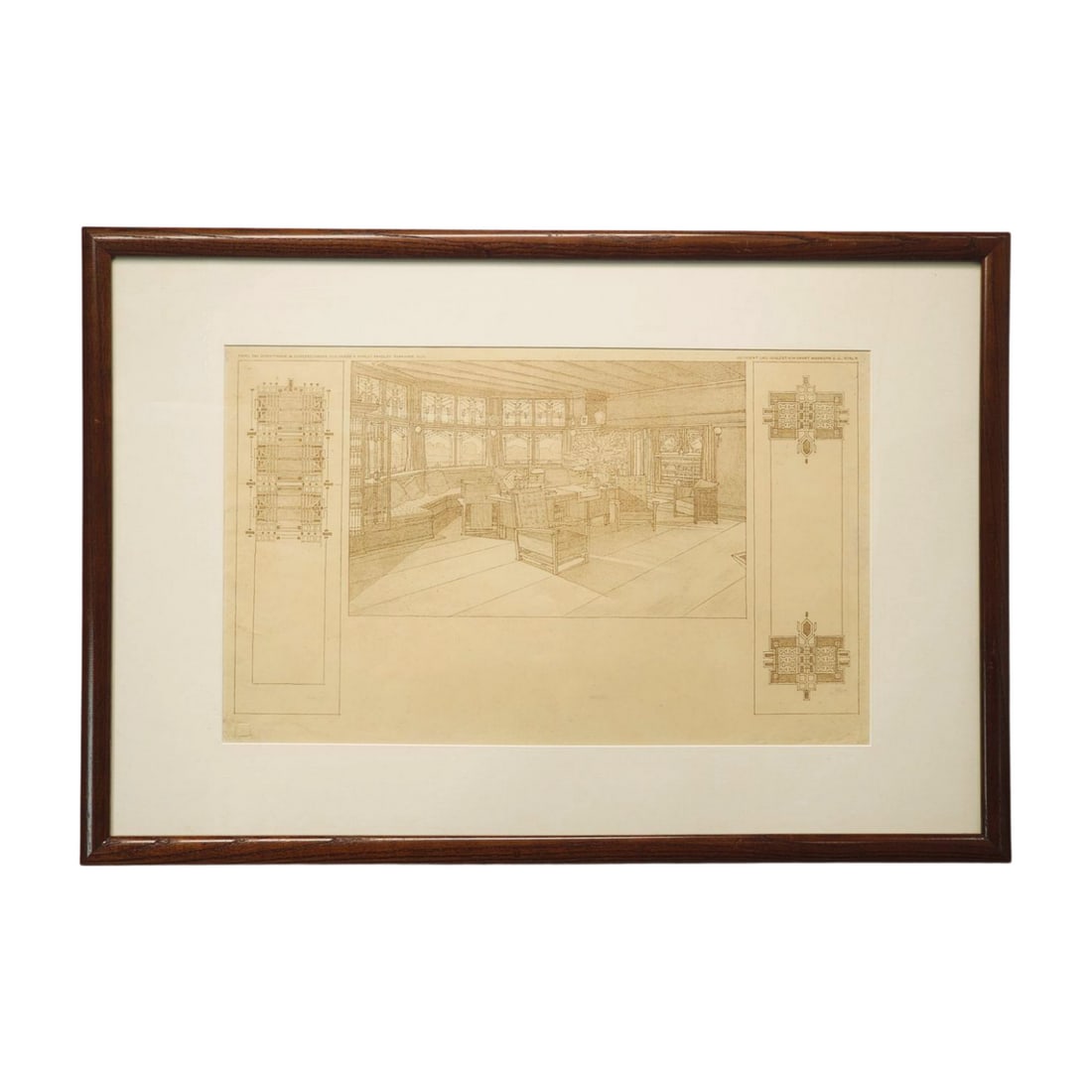 Frank Lloyd Wright Portfolio Print B. Hadley Bradley House, Kankakee IL (1 of 5)