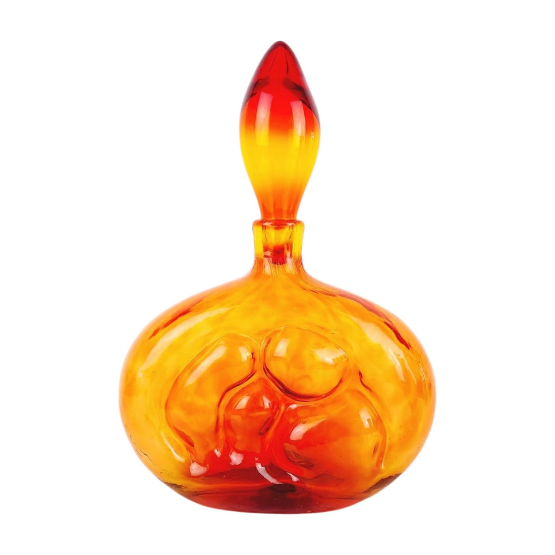 Blenko "Mother & Child" Amberina Art Glass Decanter Wayne Husted (1 of 5)