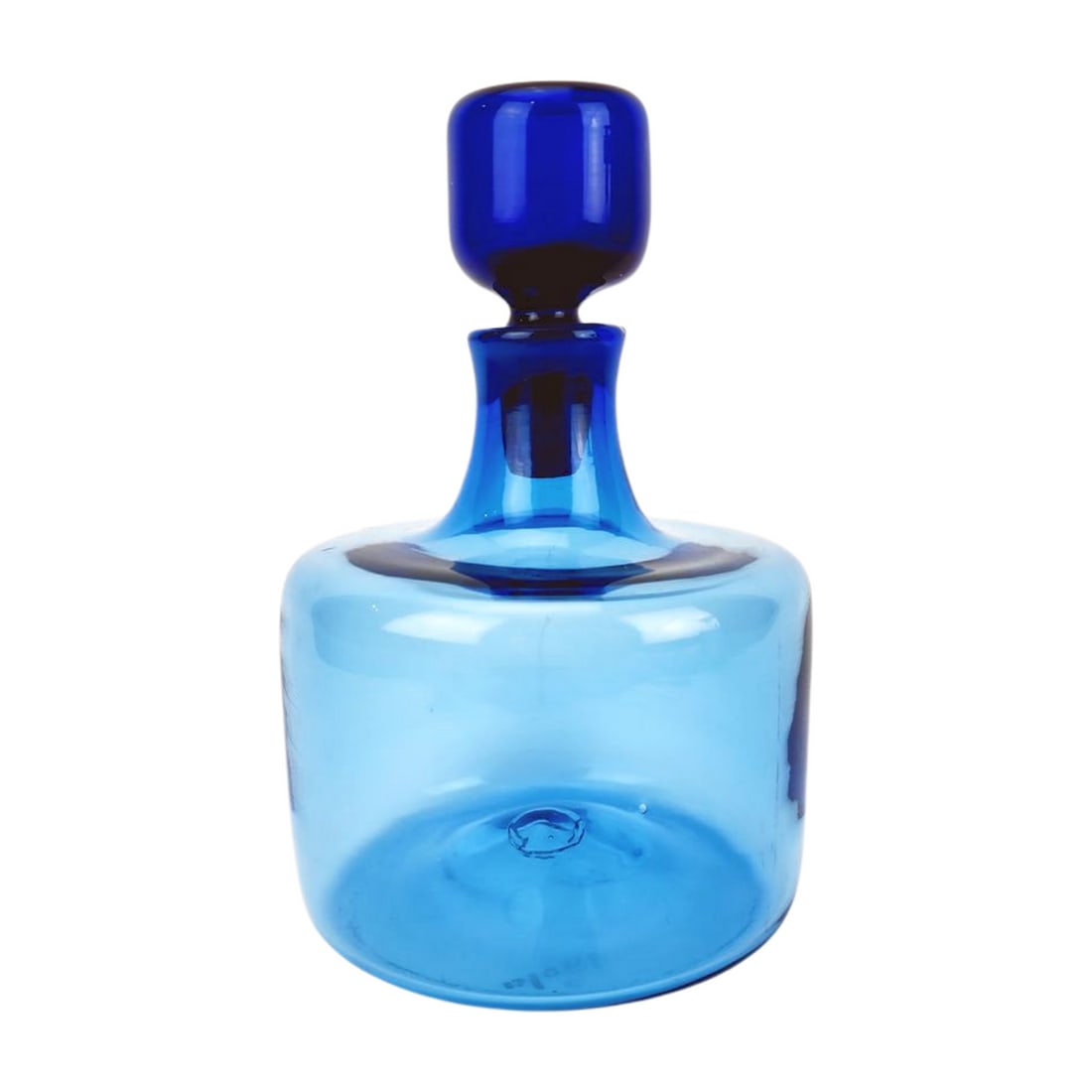 Blue Blenko Art Glass Decanter (1 of 5)