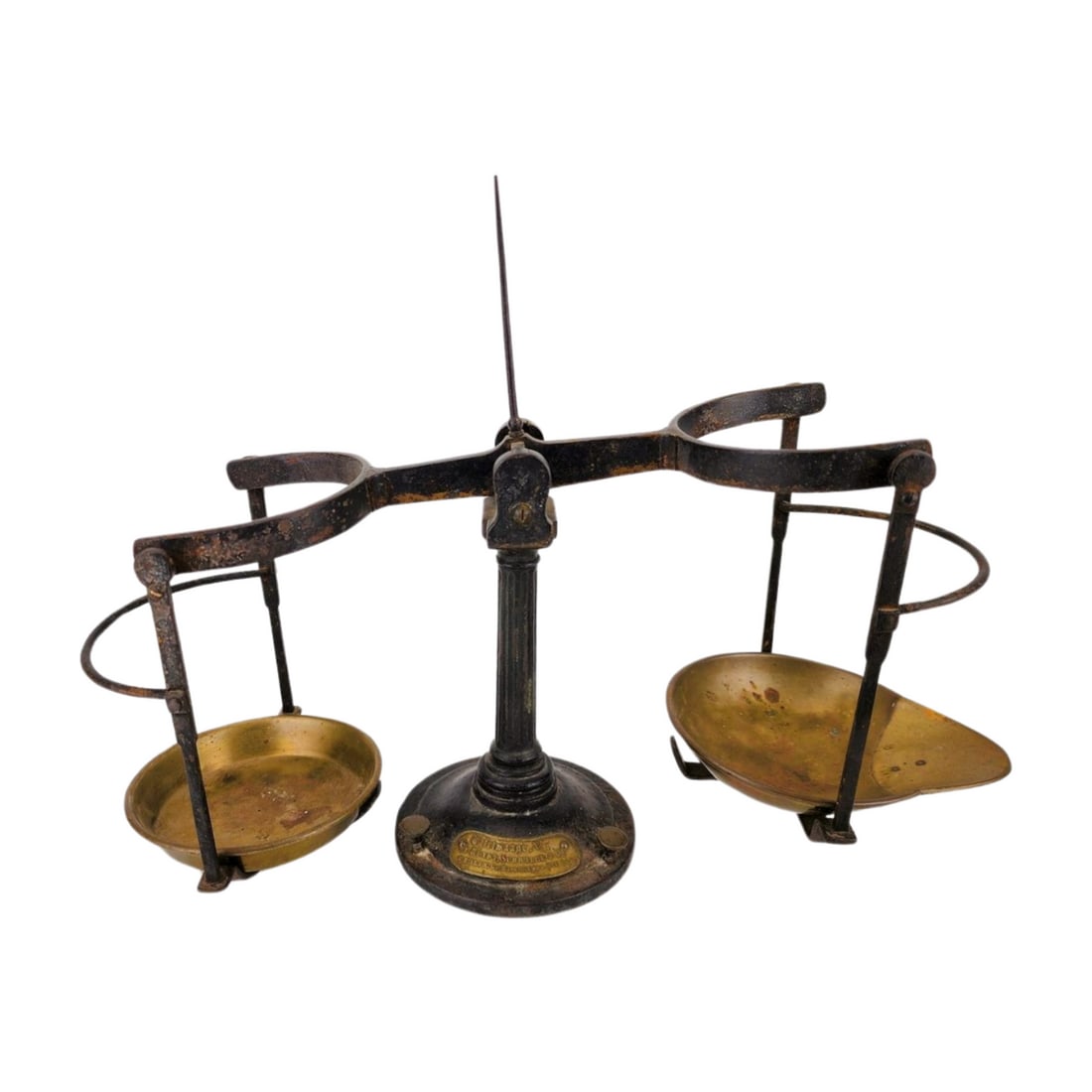 Mid 19th Century Antique Brass Pan German Candy Store Scale (1 of 5)