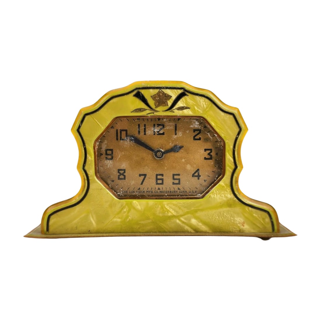 Art Deco LUX Clock Company Celluloid Clock (1 of 5)