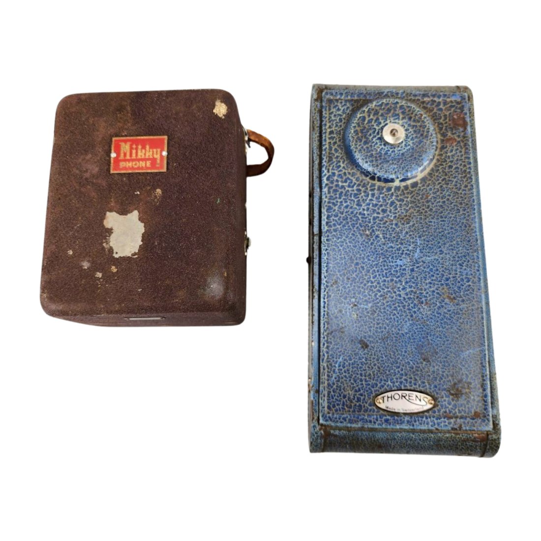 Two Early Portable Record Players circa 1930's by Thorens & Mikky Phone (1 of 5)
