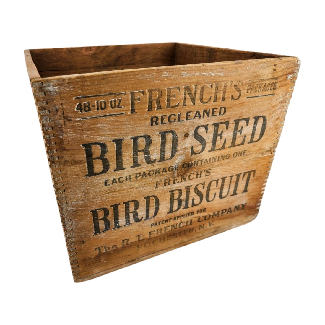 1920's French's Bird Seed & Bird Biscuit Advertising Wood Crate (1 of 5)