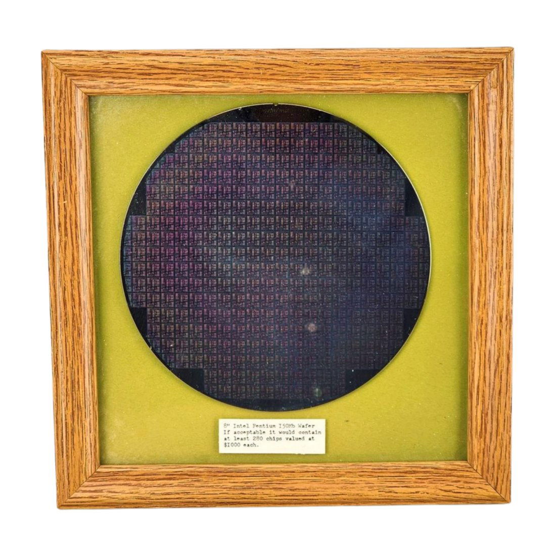 Vintage Intel Pentium Wafer Computer Chip Mainframe Era (1 of 5)