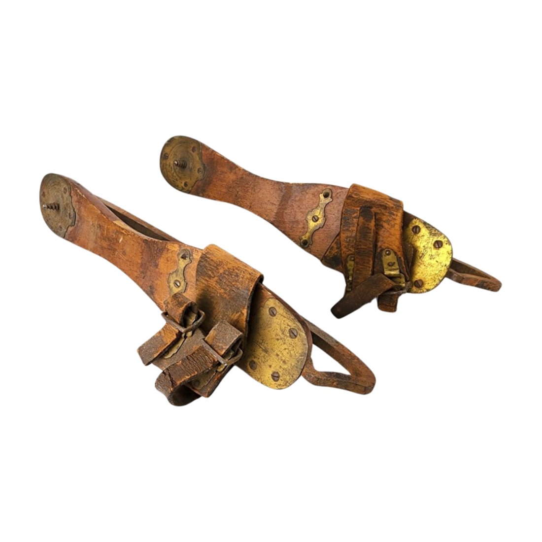 Antique 19th Century Wood Ice Skates (1 of 4)