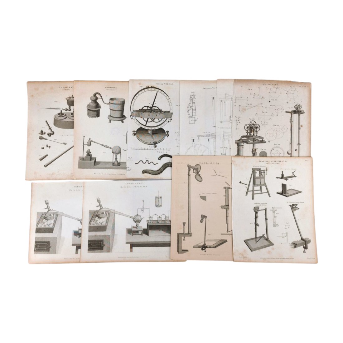 Lot of 10 Early Antique Scientific Engravings by Wilson Lowry (1 of 10)