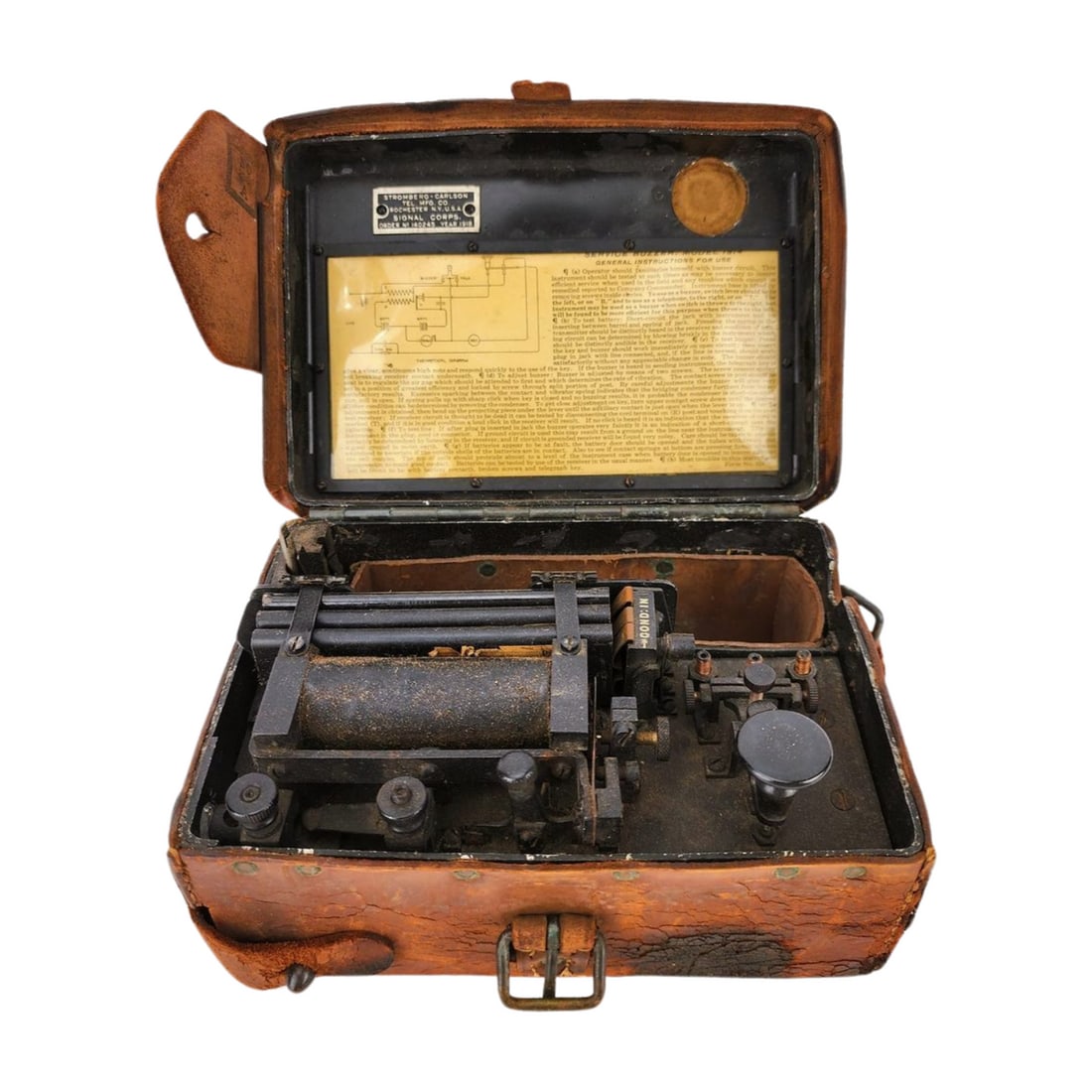 c1918 US ARMY WWI Portable Field TELEGRAPH (1 of 5)