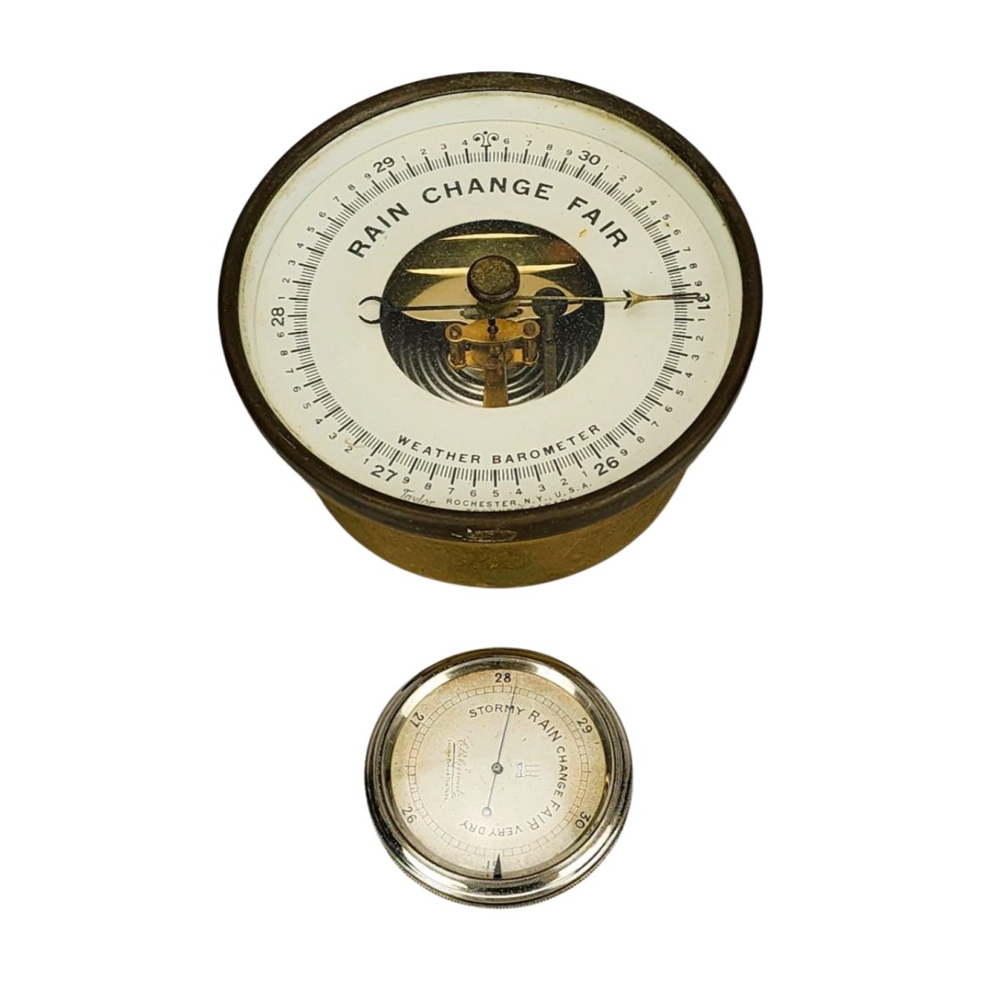 Lot of 2 Antique Aneroid Barometers (1 of 5)