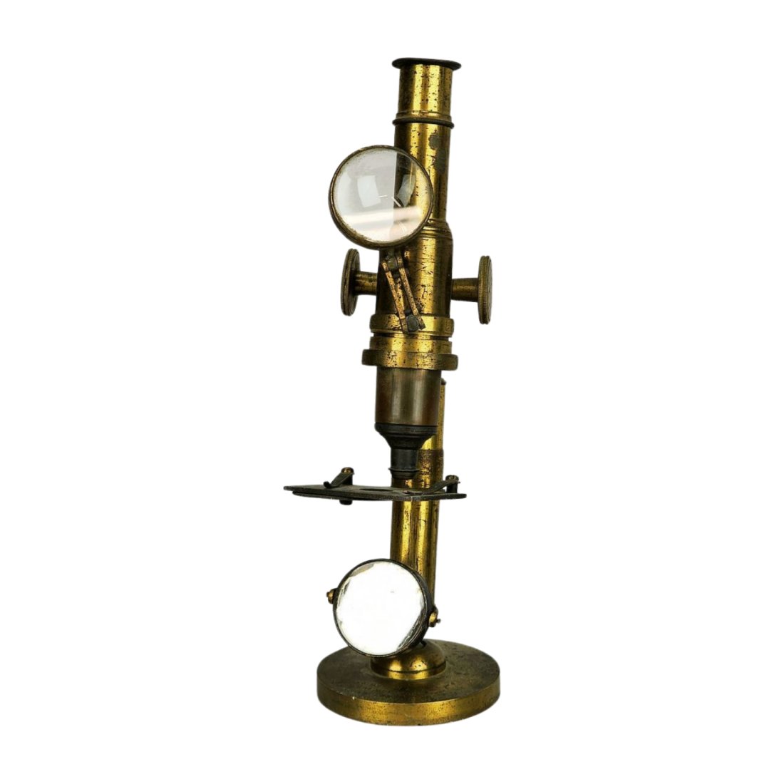 Mason & Co. Brass Pillar 19th Century Microscope (1 of 4)