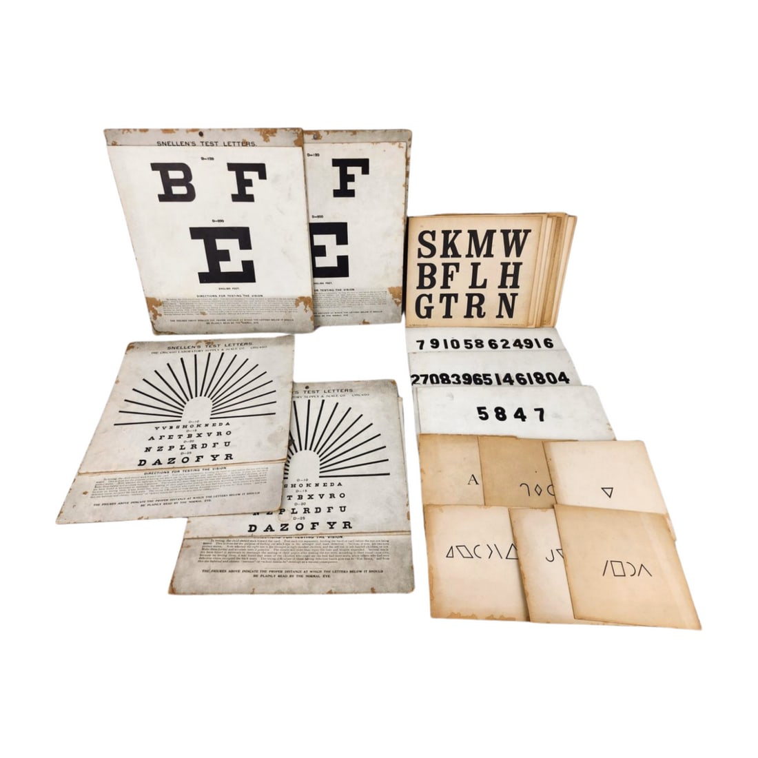Early Snellen Test Letters & Optical Test Materials C.H. Stoelting (1 of 7)