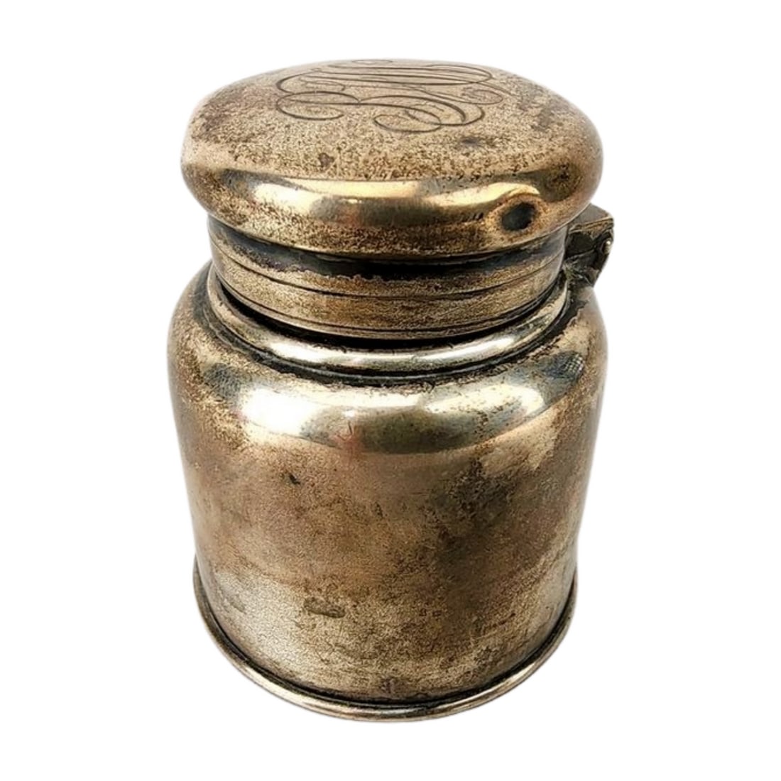 Vintage Tiffany & Co. Monogrammed Sterling Silver Inkwell. (1 of 5)