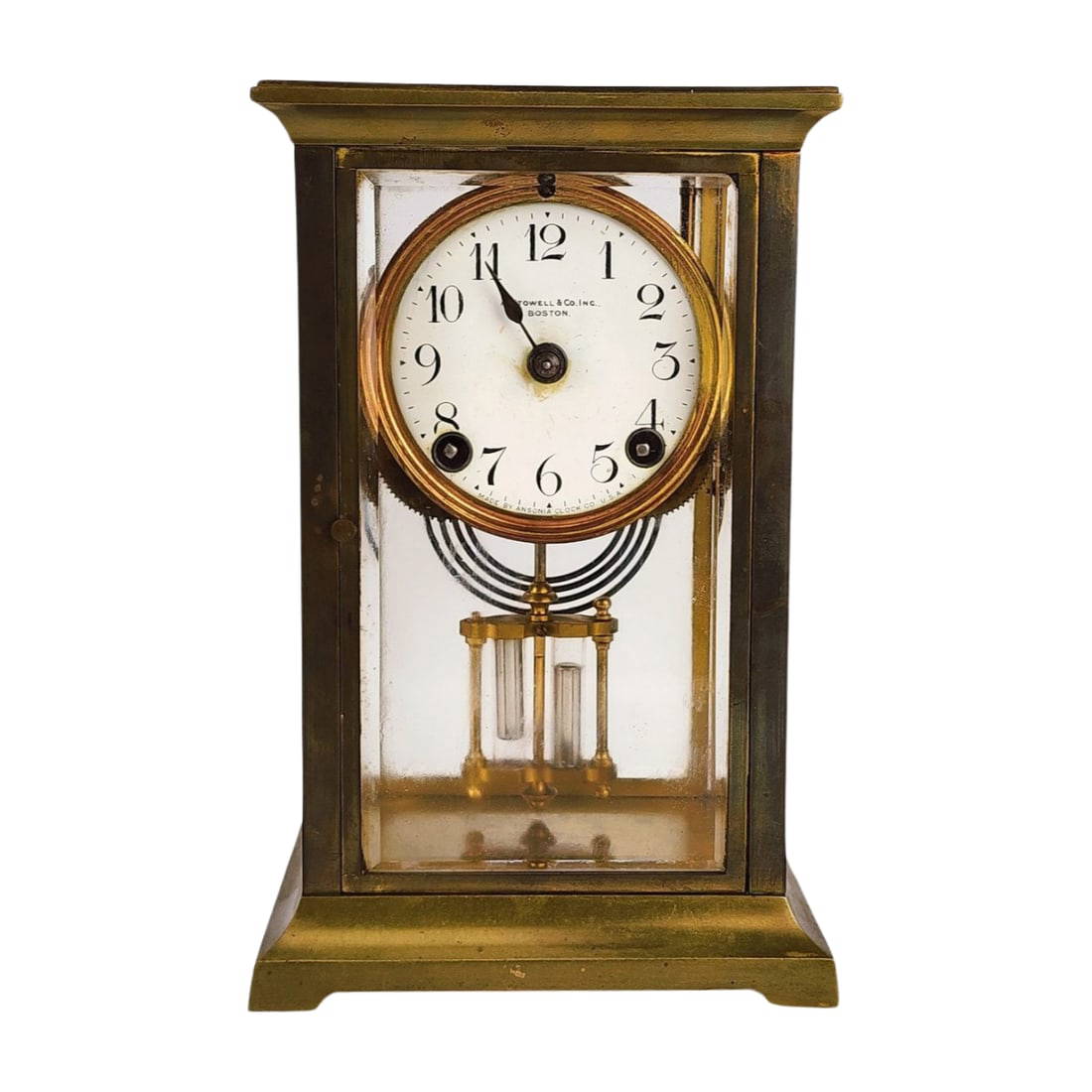 A. Stowell & Co. Inc. Boston Crystal Regulator Clock Auction