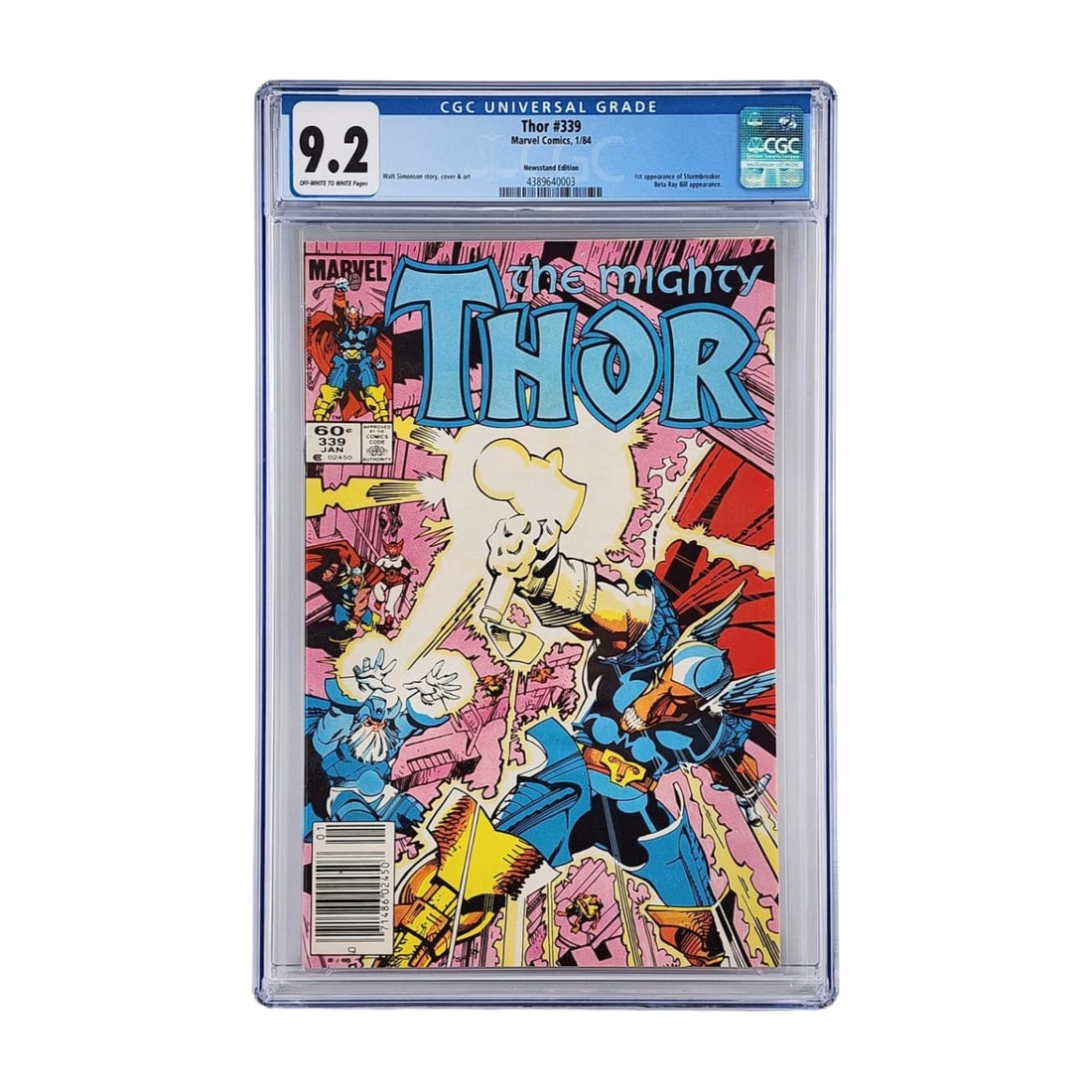 The Mighty THOR #339 Comic Book, 1st Stormbreaker Appearance 9.2 Graded CGC (1 of 4)
