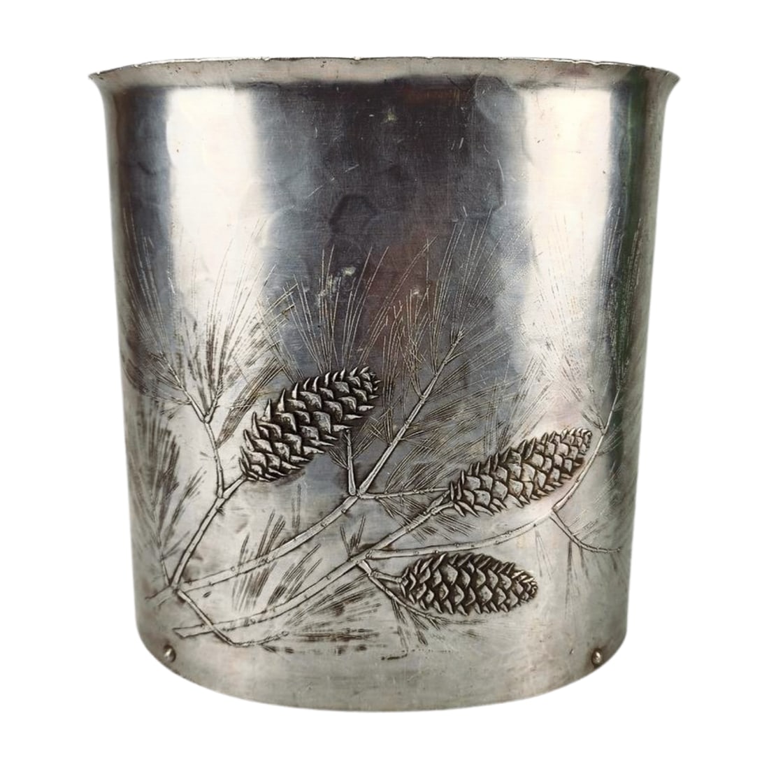 Vintage Wendell August Forge Hammered Aluminum Wastebasket (1 of 5)