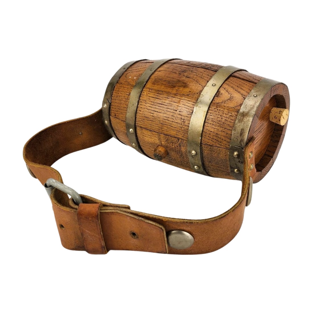 Vintage St. Bernard Barrel Leather Dog Collar (1 of 5)