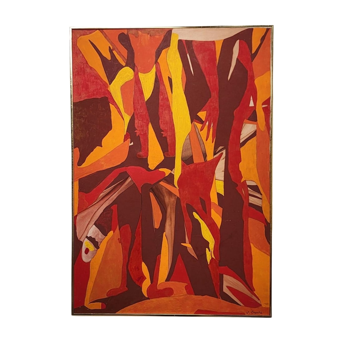 James Brooks (1906-1992) American Artist, Mid Century Abstract Painting (1 of 6)