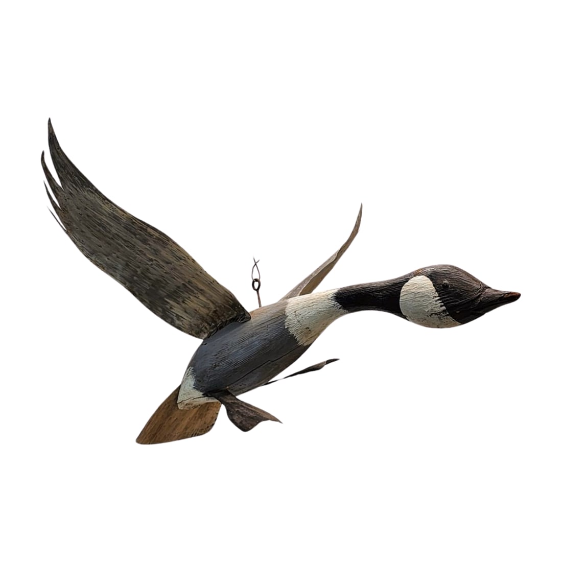 Vintage F&S Large Canadian Goose Wood Carved Folk Art Decoy (1 of 10)