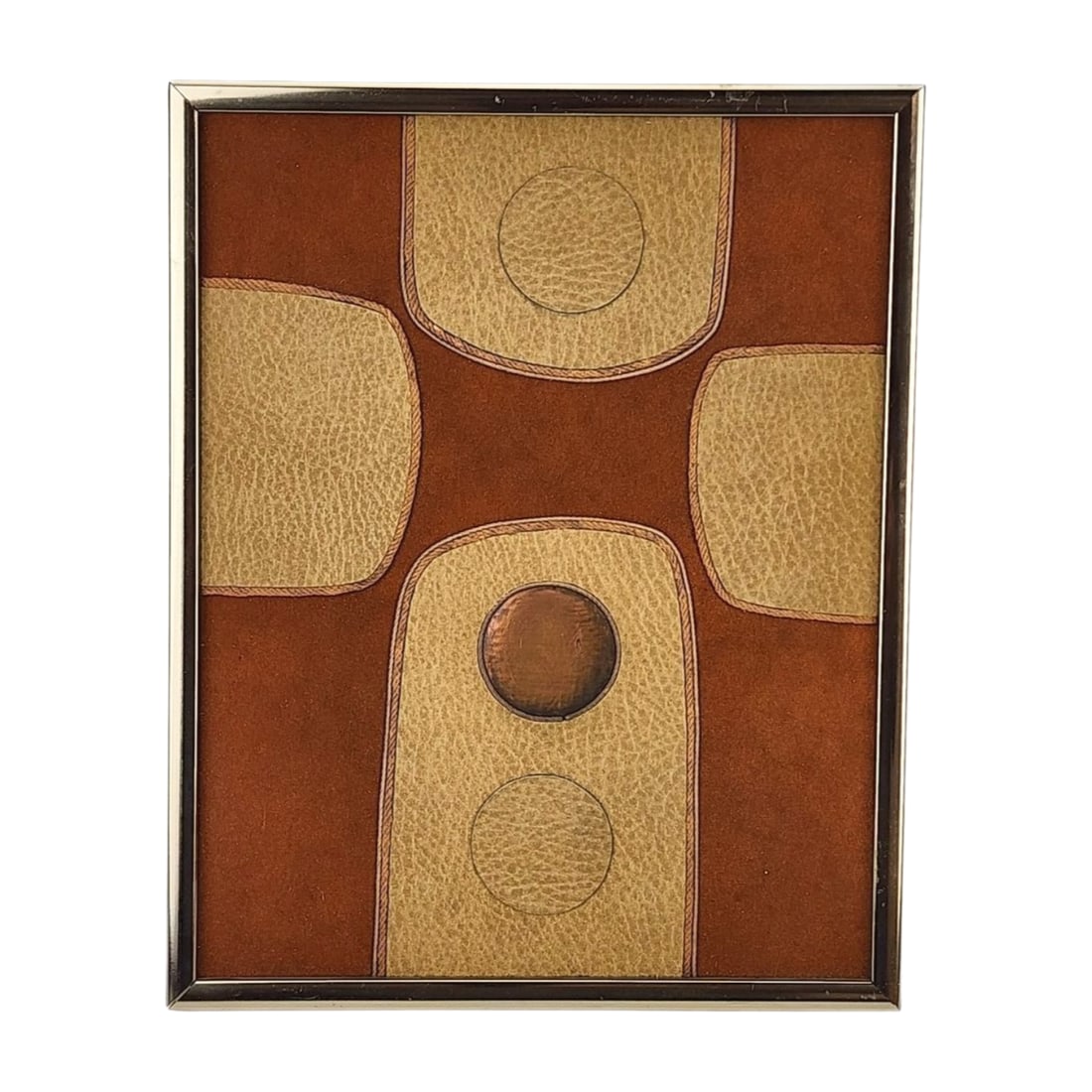 Chris Yarborough 1976 Mixed Media Metal & Textile Cross Artwork (1 of 5)