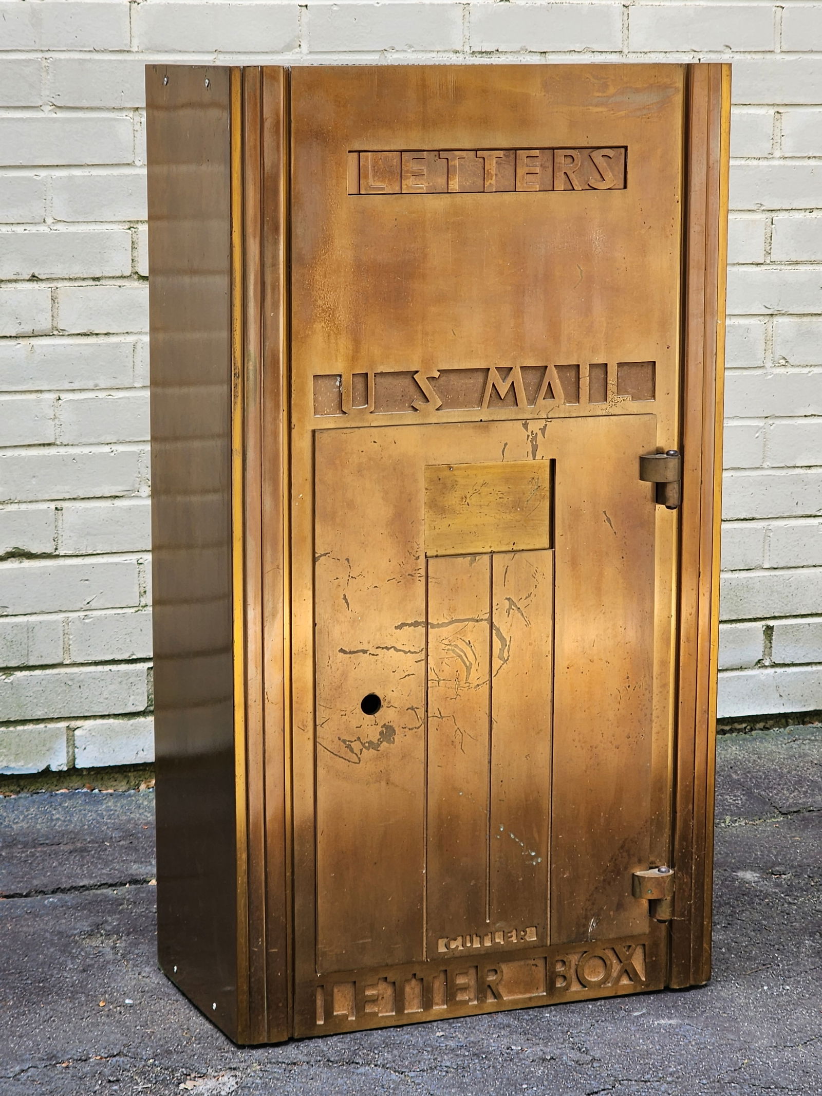 Large Art Deco Bronze U.S. Mail Letter Box (1 of 9)