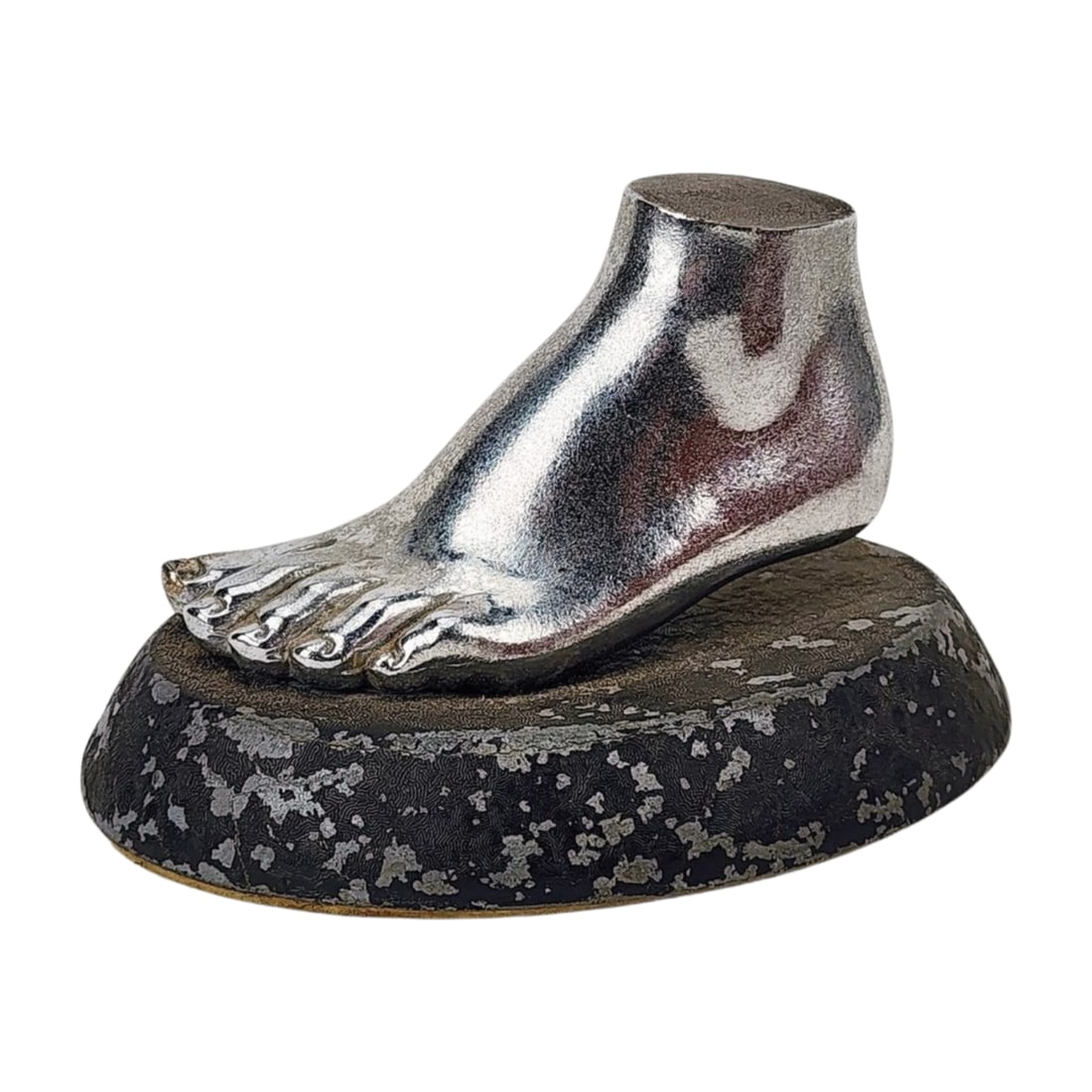 Art Deco Chrome Foot Car Mascot Hood Ornament (1 of 5)