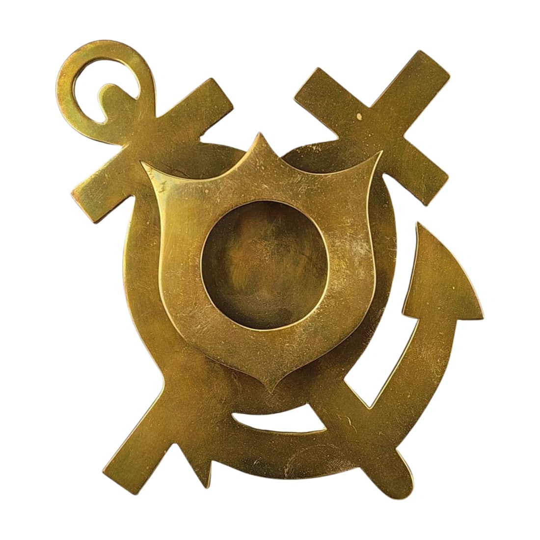 Vintage Military US NAVY Brass Pocket Watch Holder (1 of 4)