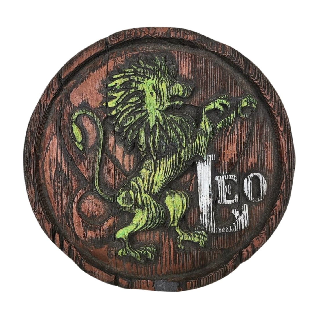 Vintage Mid Century LEO Astrological Zodiac Ceramic Wall Plaque (1 of 5)