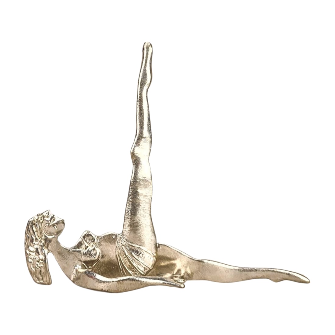 Don Drumm Pewter Acrobat Jewelry Stand Signed: Vintage Don Drumm signed pewter modernist acrobat sculptural jewelry stand. Measures 7 3/4" x 8 3/4" x 2 1/4".