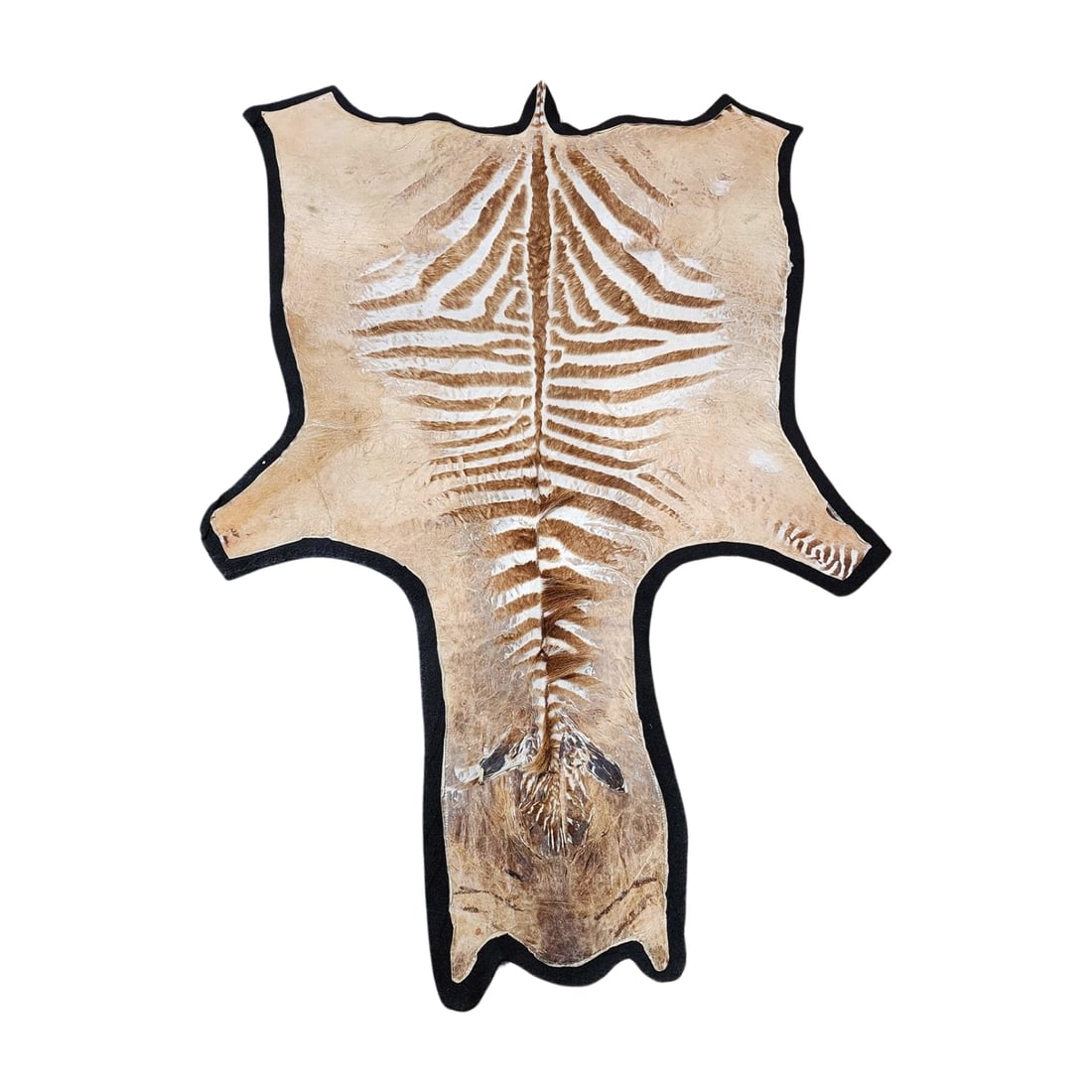 Antique Felt Lined Zebra Hide Rug (1 of 10)
