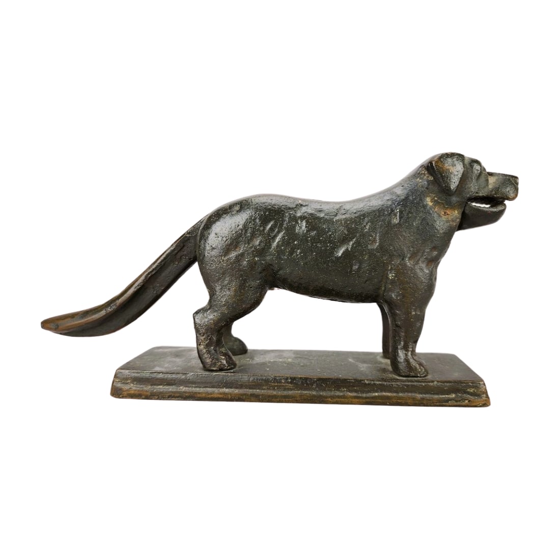 Vintage Bronze Saint Bernard Dog Nutcracker (1 of 5)