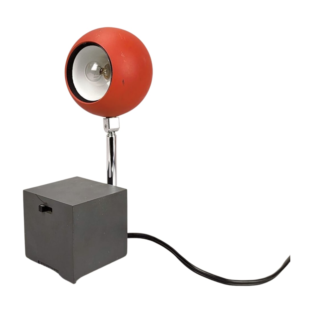 Michael Lax for Lightolier Red Orb Mid Century Desk Lamp (1 of 5)