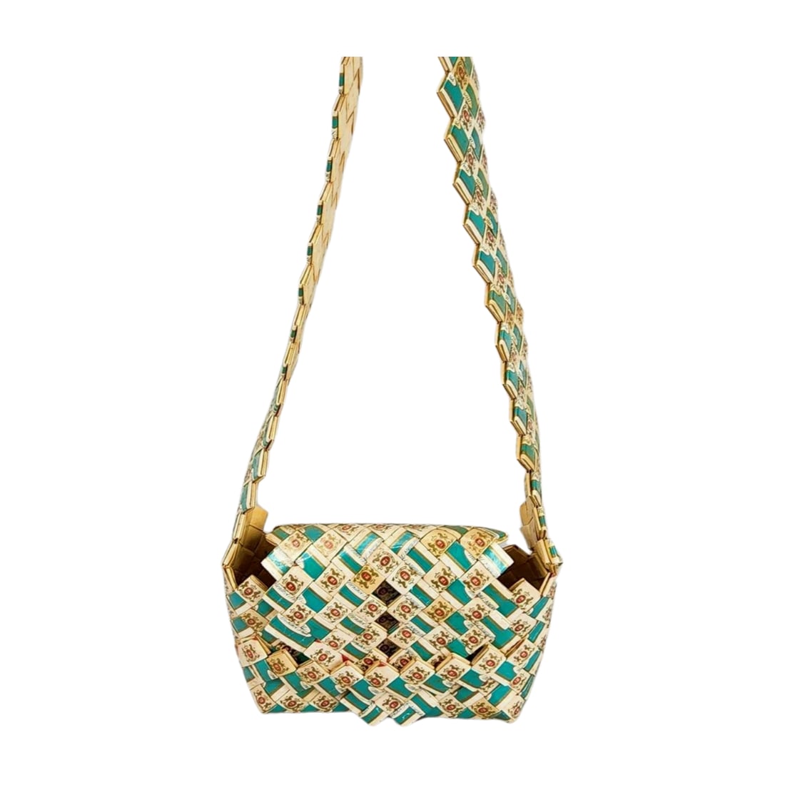 Vintage Prison Art Cigarette Wrapper Folk Art Purse Handbag (1 of 6)