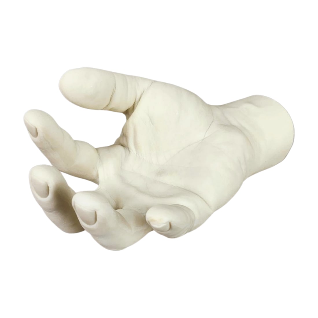 Harry Allen for Areware Resin Cupped Hand Wall Hook: Modernist cup hand hook in resin wall mounted designed by Harry Allen for Areware in original box. Life size hand and detail. Measures 7 1/4" x 4 1/2" x 3".