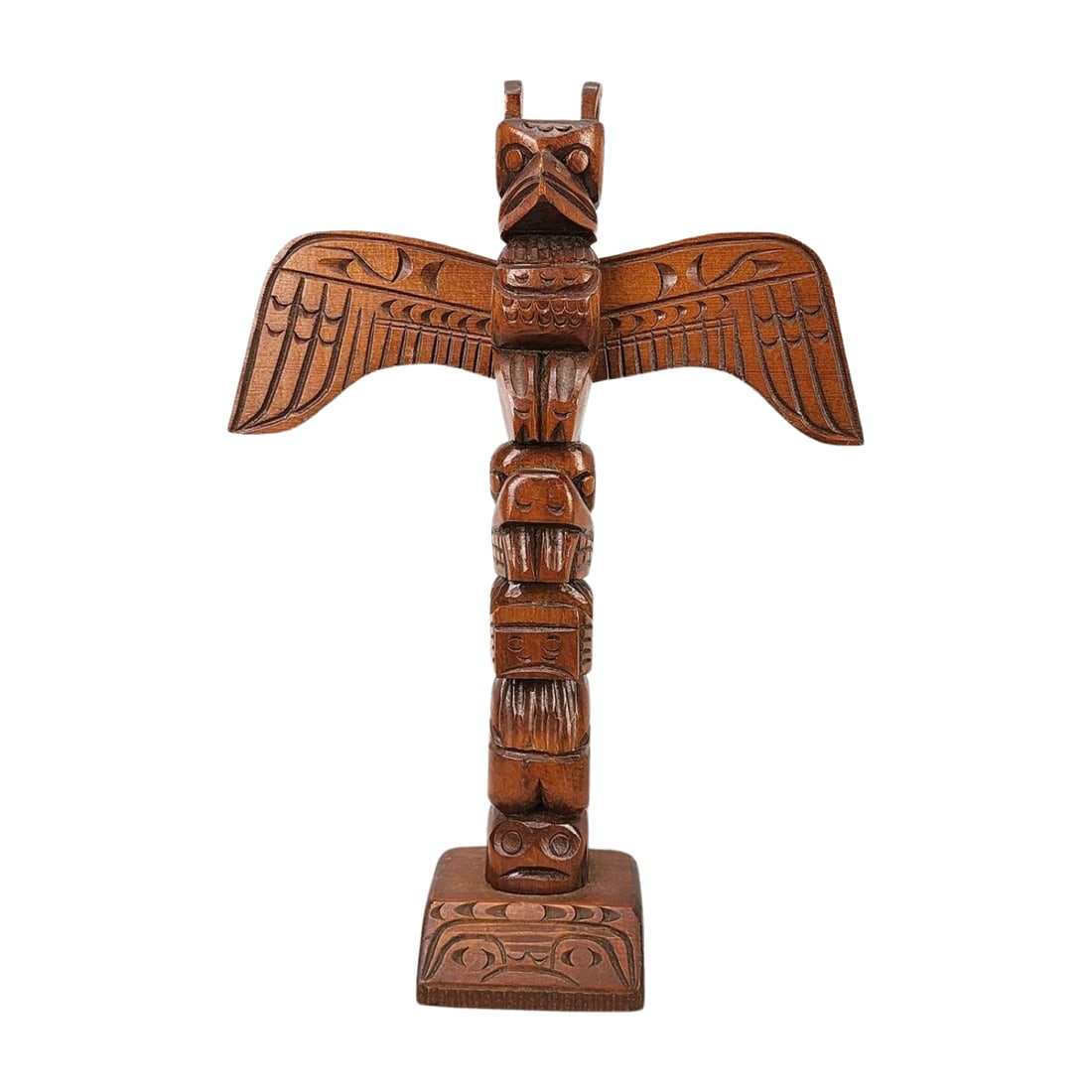 Native American First Nation Carved Totem Sculpture (1 of 6)