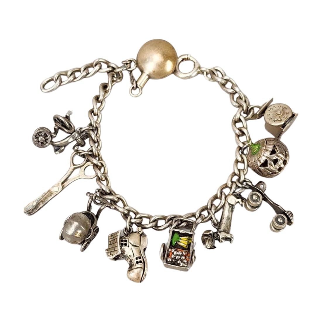 Vintage Sterling Silver Charm Bracelet (1 of 4)