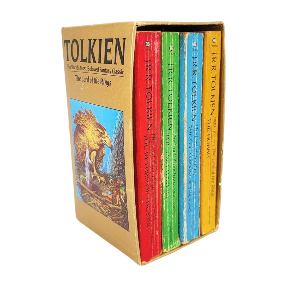 1984 J.R.R. Tolkien The Lord of the Ring & The Hobbit Paperback Vintage Book Set (1 of 4)