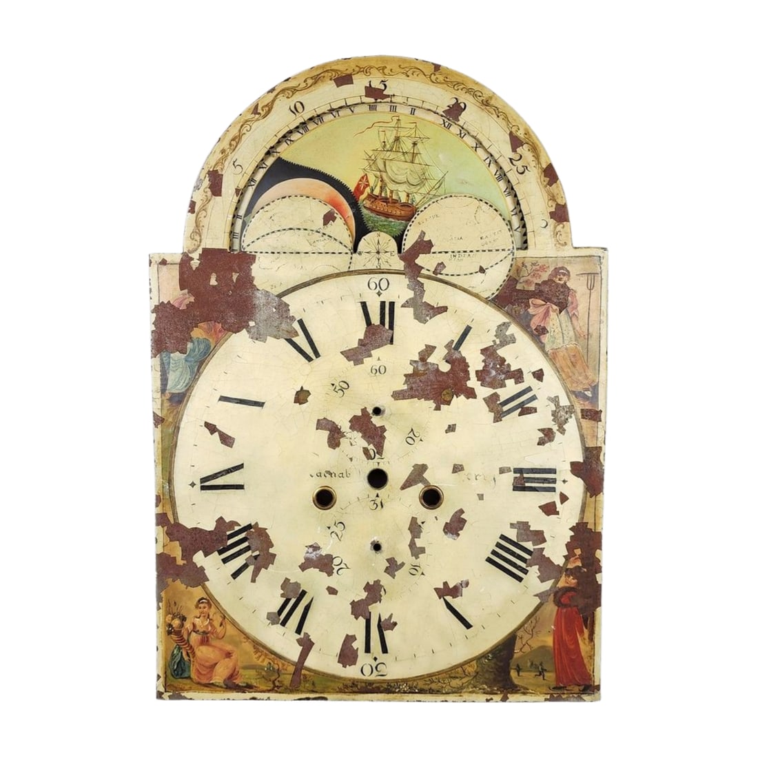 19th Century George III Tall Case Clock Dial (1 of 10)