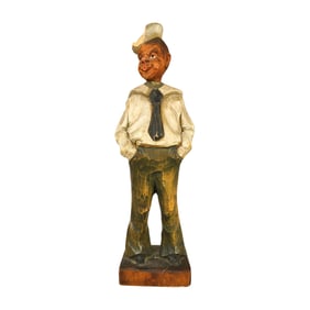 Antique German Sailor Clockwork Whistler Automaton