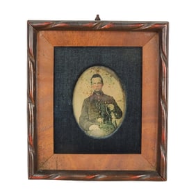 Antique Civil War Soldier Half Plate Tintype Military Photograph