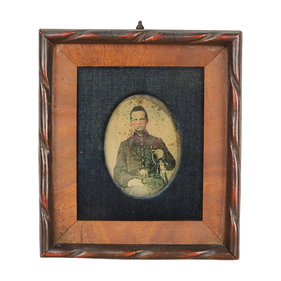 Antique Civil War Soldier Half Plate Tintype Military Photograph (1 of 6)