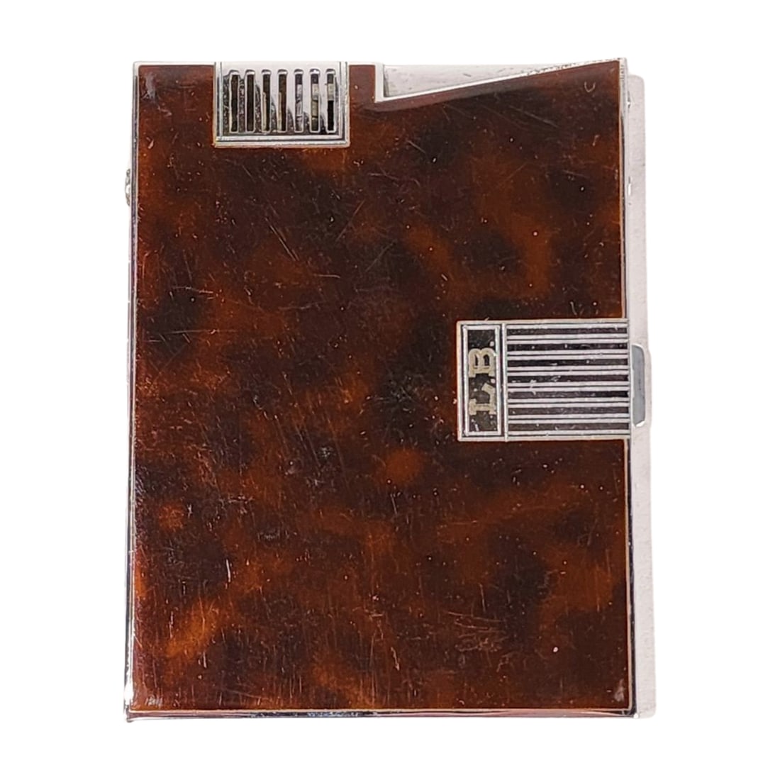 1930s Ronson Faux Tortoise Cigarette Case Lighter (1 of 7)